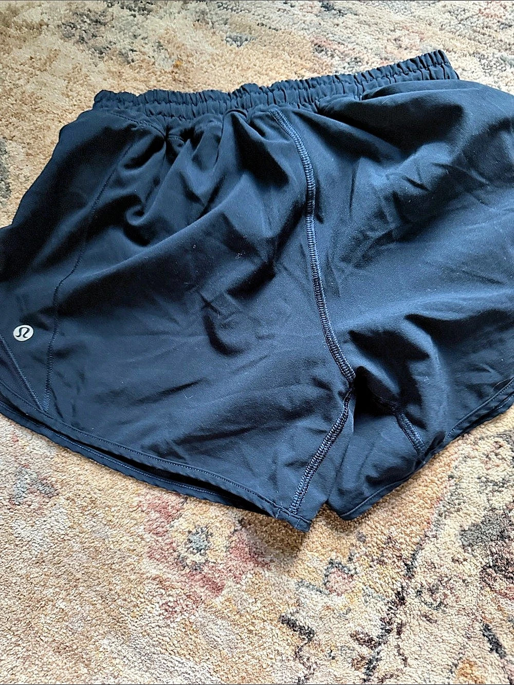 Lululemon Track That Mid-Rise Lined Short 5" Black